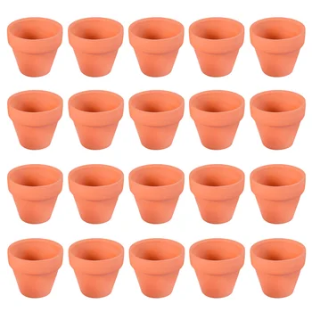 

BESTONZON 20Pcs Small Mini Terracotta Pot Clay Ceramic Pottery Planter Cactus Flower Pots Succulent Nursery Pots Great for Plant