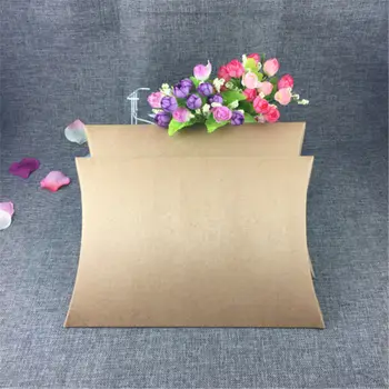 

30pcs/Lot Cardboard High Capacity Kraft Paper Pillow Boxes For Potato Chips Cake Gifts Container Storage Pillow Boxes Wholesale