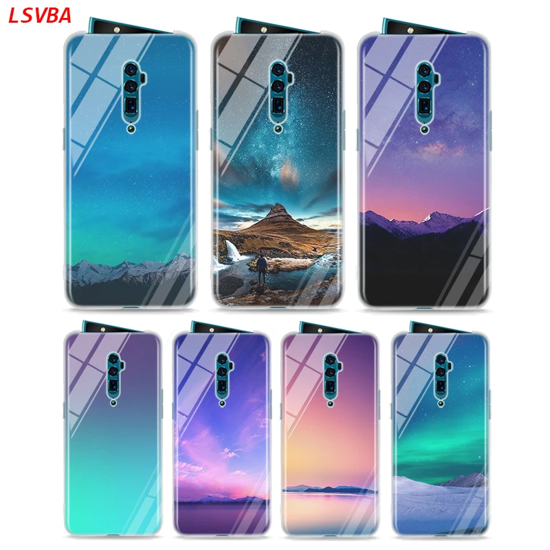 Силиконовый чехол Aurora night для OPPO Reno Z 10X Zoom F11 F9 F7 F5 A7 R9S R17 R15 Realme X2 2 C2 K3 K5 Pro | Мобильные