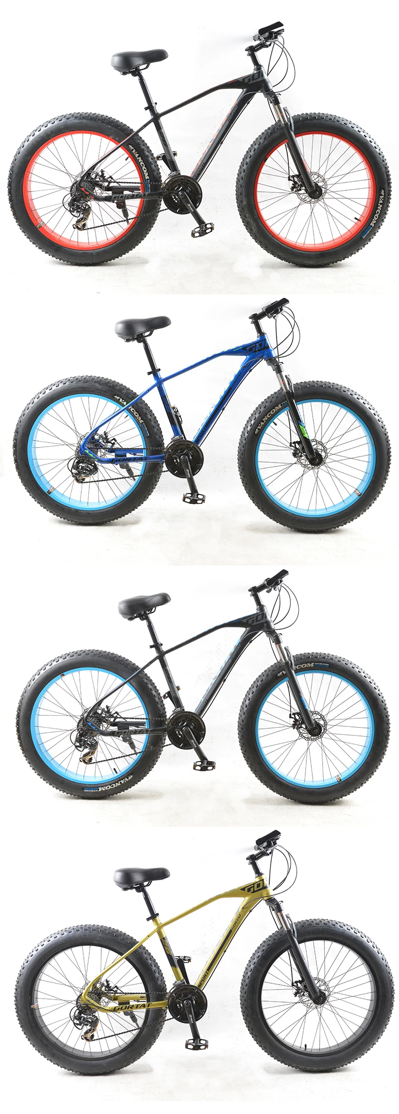GORTAT new Bicycle Mountain bike 26 * 4.0 Fat Bike 24 speeds Fat Tire Snow Bicycles Man bmx mtb road bikes free shipping