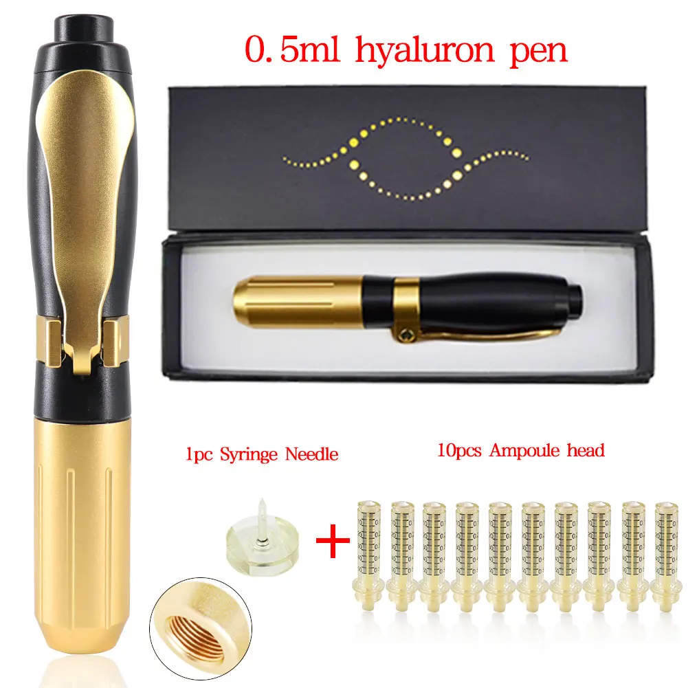 0.5pen 10head 1need 0,3 мл, 0,5 мл, гиалуроновая ручка, неигольчатый распылитель, пистолет для инъекций гиларовой кислоты, против морщин, набор для подтяжки губ, водный шприц для инъекций - Габаритные размеры: 0.5pen 10head 1need