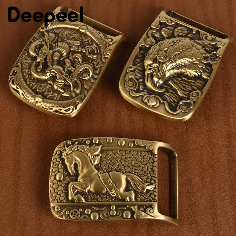 Deepeel 1 шт. Твердый латунный металлический ремень пряжка для мужчин и женщин ремня