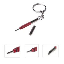 1 pc 3 in 1 Eyeglass Screwdriver Mini Small Little Multifunction Home Sunglass Glass Cellphone Watch Repair Keychain Screwdriver