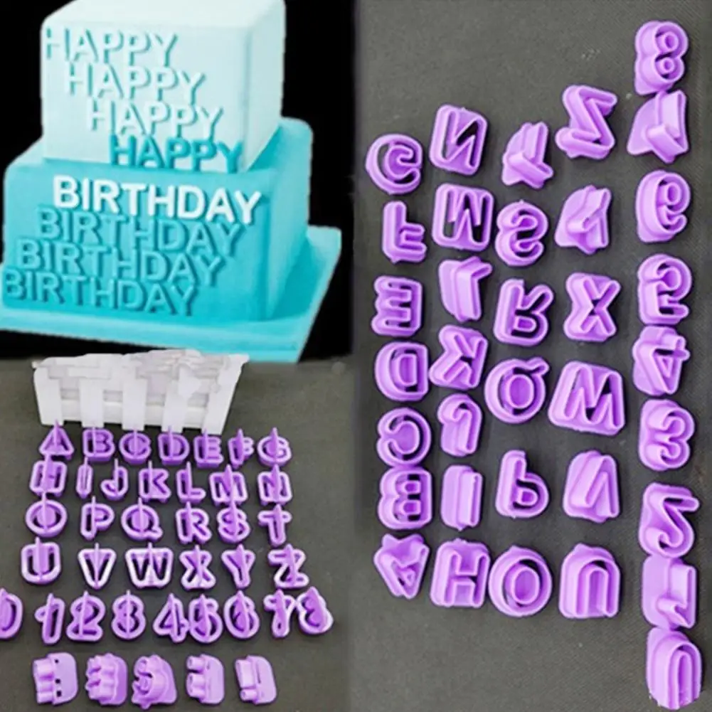 2019 40Pcs English Letter Plastic Mold Craft Chocolate Surgarcraft Cookies Cake Decor Baking Tool |