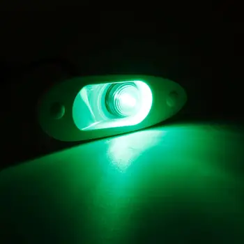 

Hot 1Pair 12V LED Navigation Light Stainless Steel Waterproof Bow Indicator Spot Marine Boat Yacht Warning Light Accessories Gre