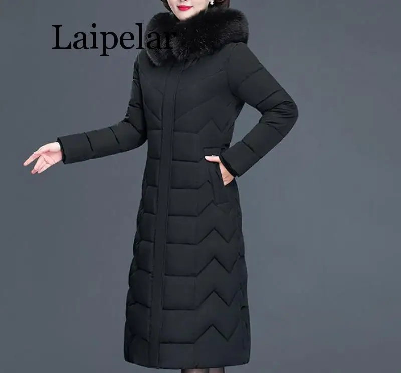 Длинная теплая Толстая куртка для женщин зимняя женская Chaqueta Mujer хлопковое пальто стеганая верхняя одежда куртки размера плюс 6XL парки