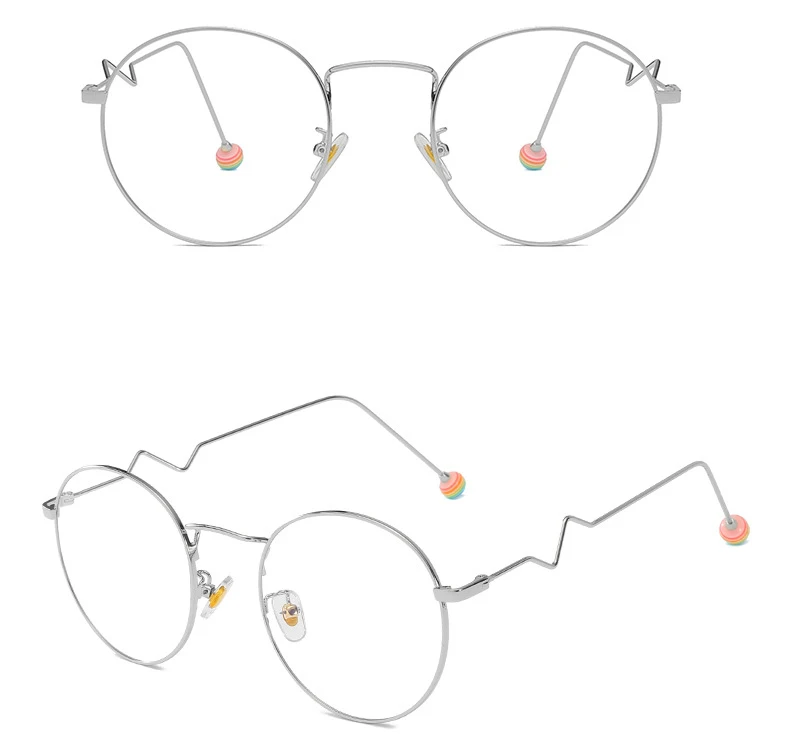 New Finished Myopia Glasses Metal Frame Pearl Candy Color Eyeglasses Anti Blue-ray Nearsighted Glasses-1.5-3-4.5 Student