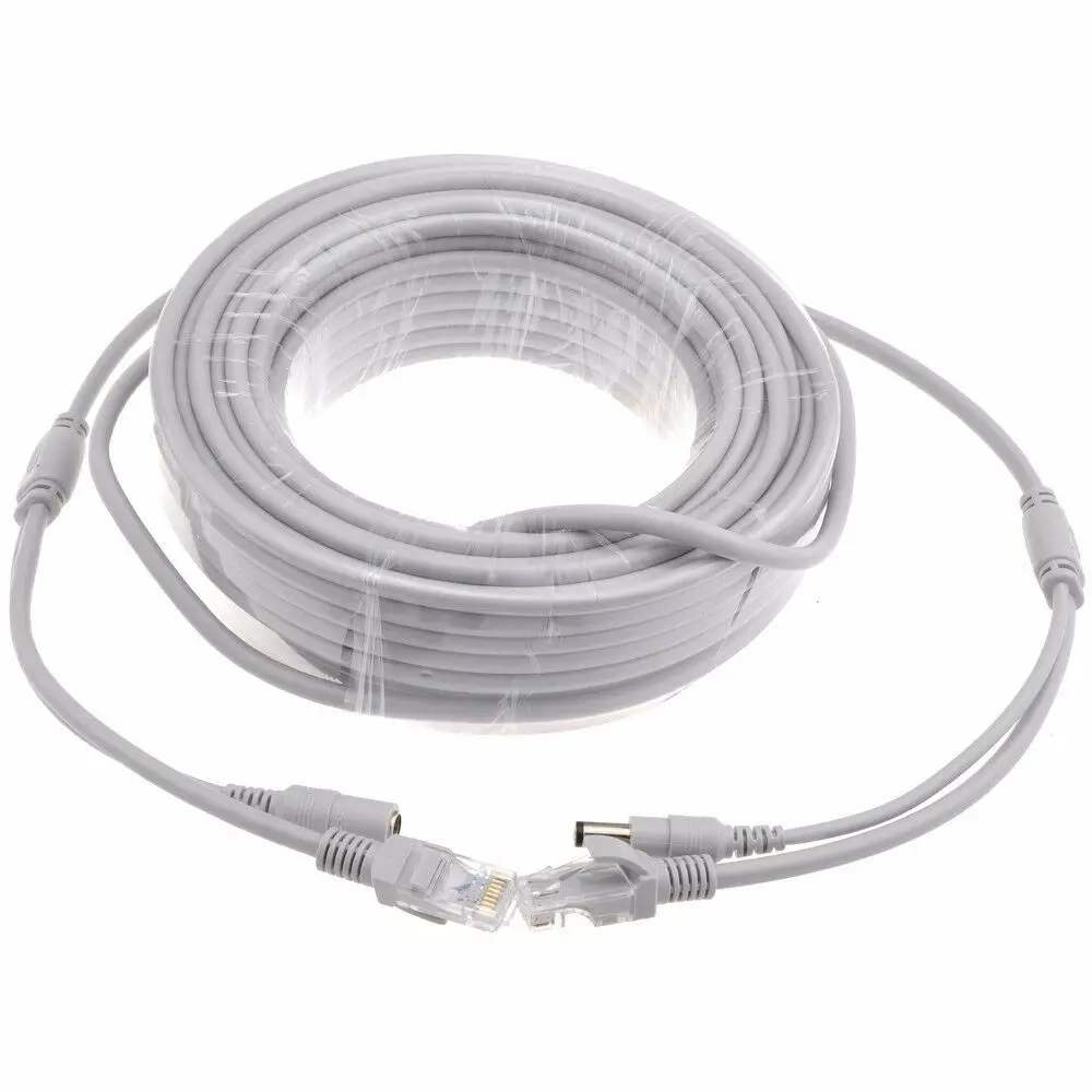 RJ45 Ethernet CCTV кабель Cat5e DC power Cat5 Интернет сетевой кабель LAN компьютер для POE IP камеры системы Concatenon