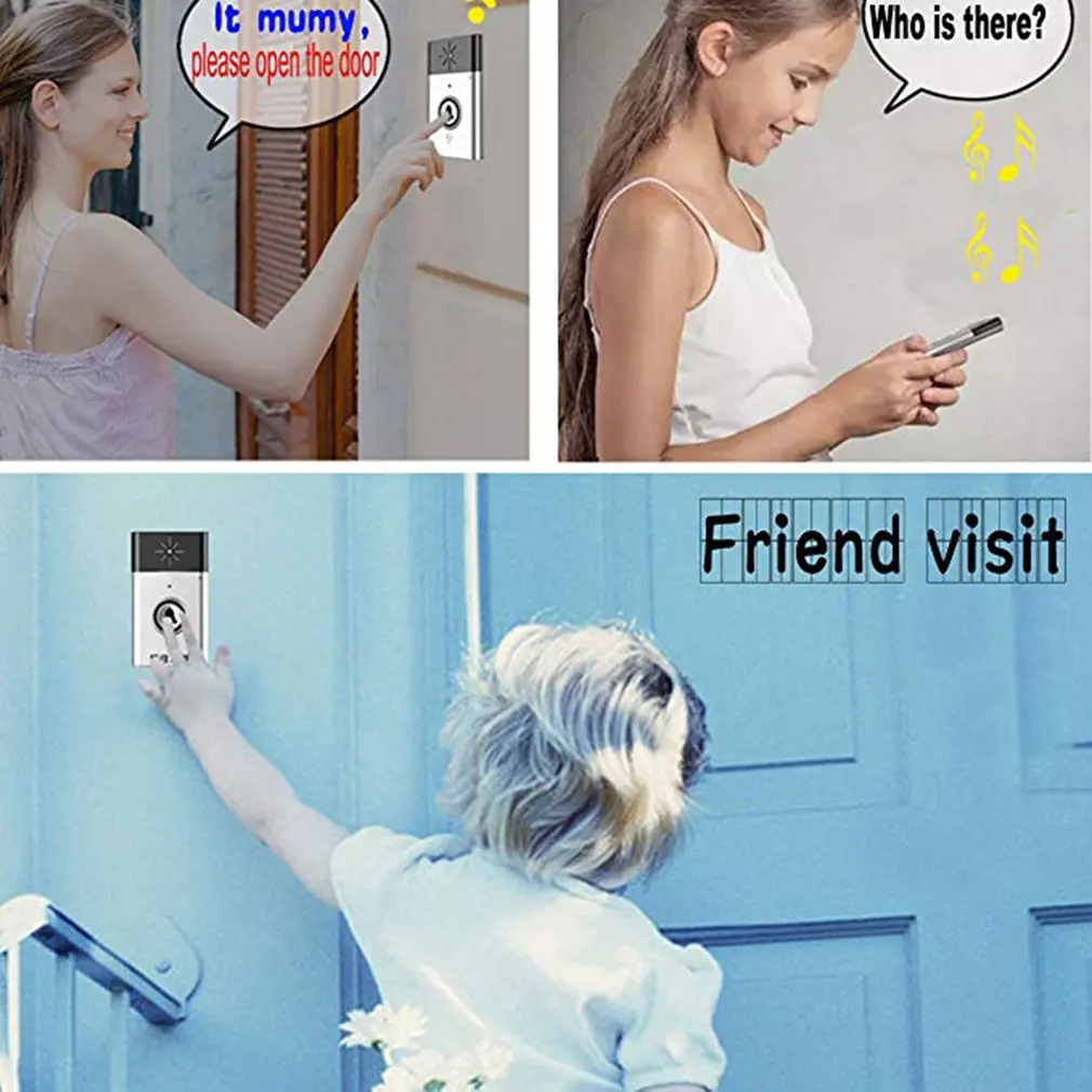 Wireless Intercom Doorbell Home Voice Intercom Doorbell Support Two-Way Intercom Professional Penetration