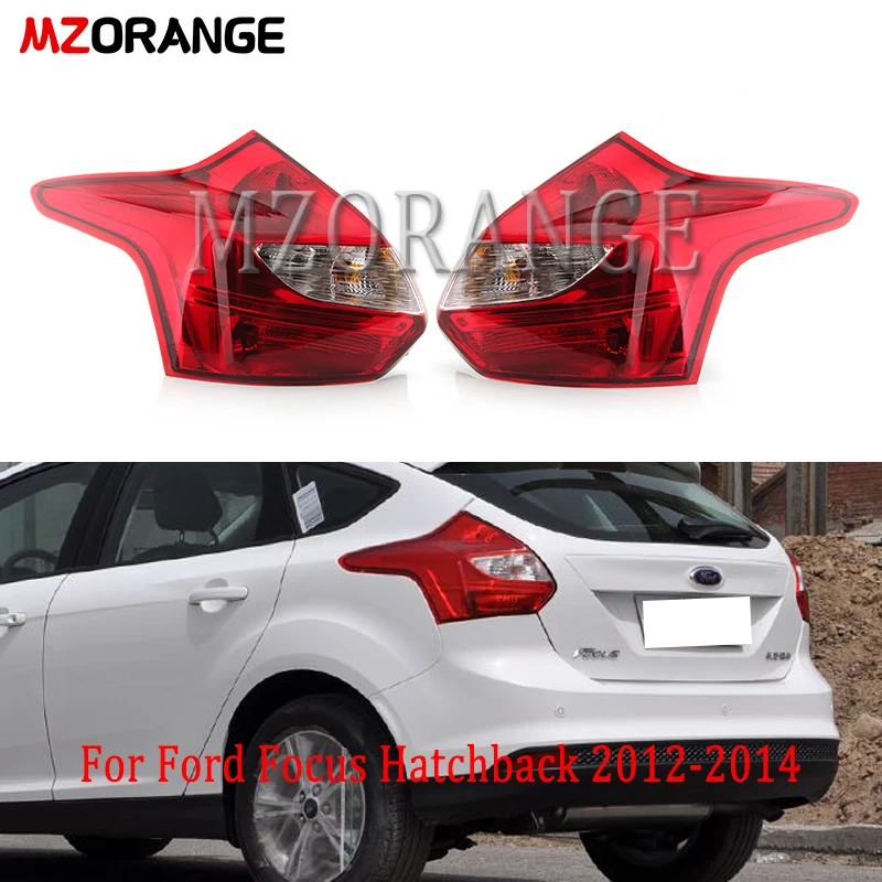 

MZORANGE tail Light For ford Focus Hatchback 2012 2013 2014 with Bulb Brake Light Rear Bumper Light Tail Stop Lamp Reflector