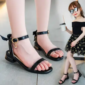 

2020 Fashion Beach Sandals for Big Girls Summer Gladiator Cut-Outs Kids Shoes Children Rome Sandals Open Toe