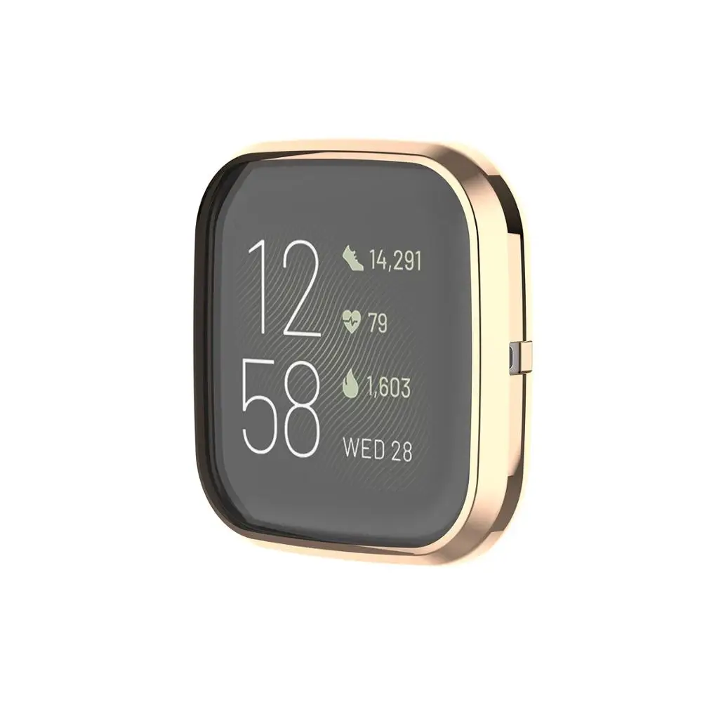 Покрытие из ТПУ Защитная оболочка для Fitbit Versa2 Смарт-часы Мягкий силиконовый чехол для Versa 2 Полный Чехол Крышка браслет аксессуары