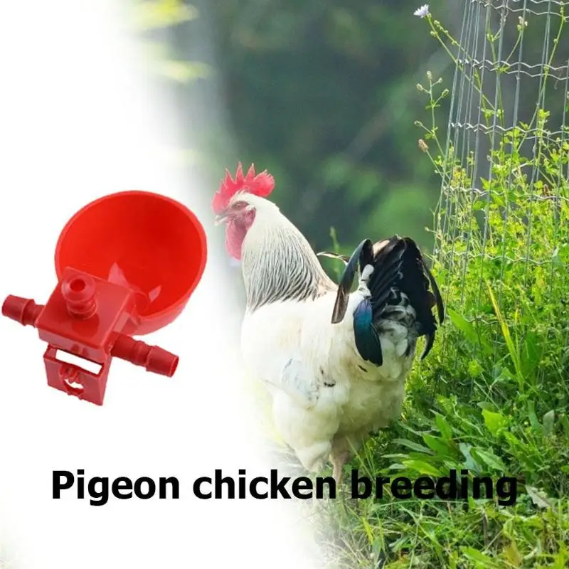 10pcs Handy Chicken Poultry Chick Fowl Water Feeding Cup Bird Coop Water Drinker Waterer Drinker Bowl Water Coop