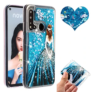 P20 lite милый блестящий чехол для huawei P20 lite синий блестящий силиконовый чехол для huawei nova 5i Жидкий блеск - Цвет: 1pcs as photo