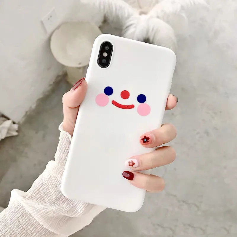 Cute Blush Smiley 7/8 Plus iPhone X/x r Phone Case Applicable iPhone X's MAX/6 S/8 soft Case Women's