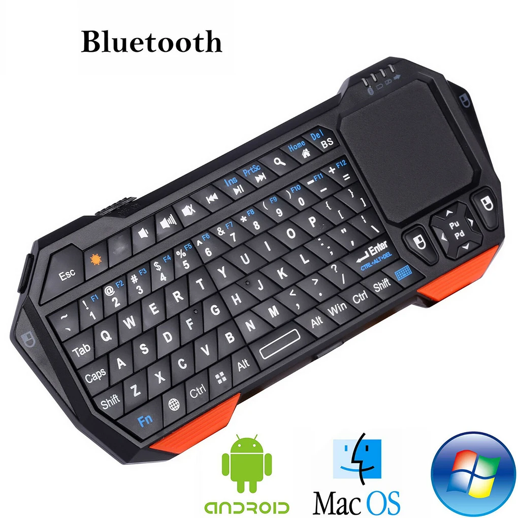 Bluetooth клавиатура с мультисенсорной сенсорной панелью Беспроводная портативная маленькая клавиатура для планшетов Windows