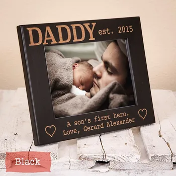 

Daddy Mom and child Picture frame, customize Fathers Day photo Frames, Daughter's First Love, Son's First Hero, baby shower gift