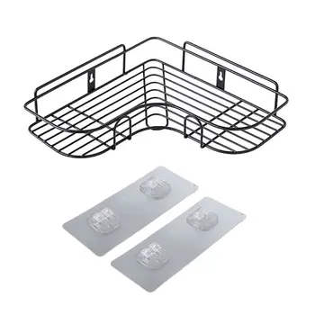 

Punch-Free Corner Shelf Wash Rack Seamless Wall-Mounted Tripod Storage Bathroom Rack