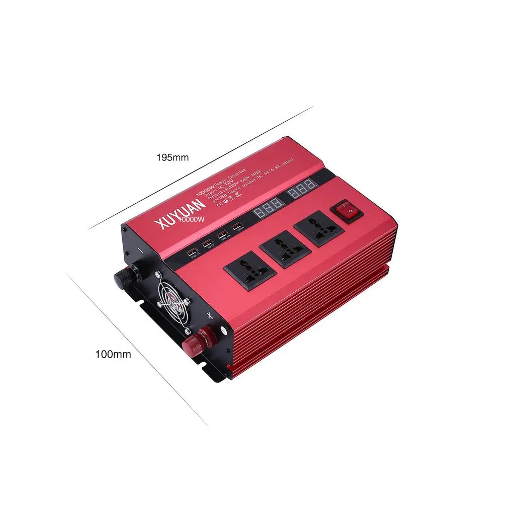 

10000W Solar Power Inverter USB LED Display AC/DC Sine Wave Converter