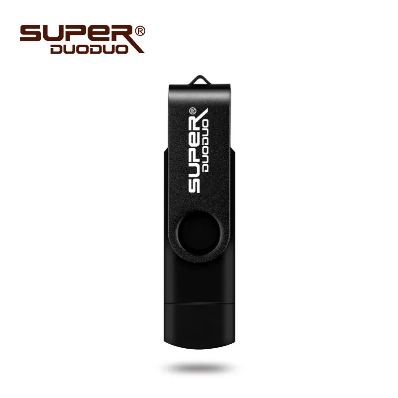 black Смартфон Флэшка OTG USB Flash Drive cle usb 2,0 stick 64G портативный флэш-накопитель 4g 8g 16g 32g 128G устройство для хранения - Цвет: black