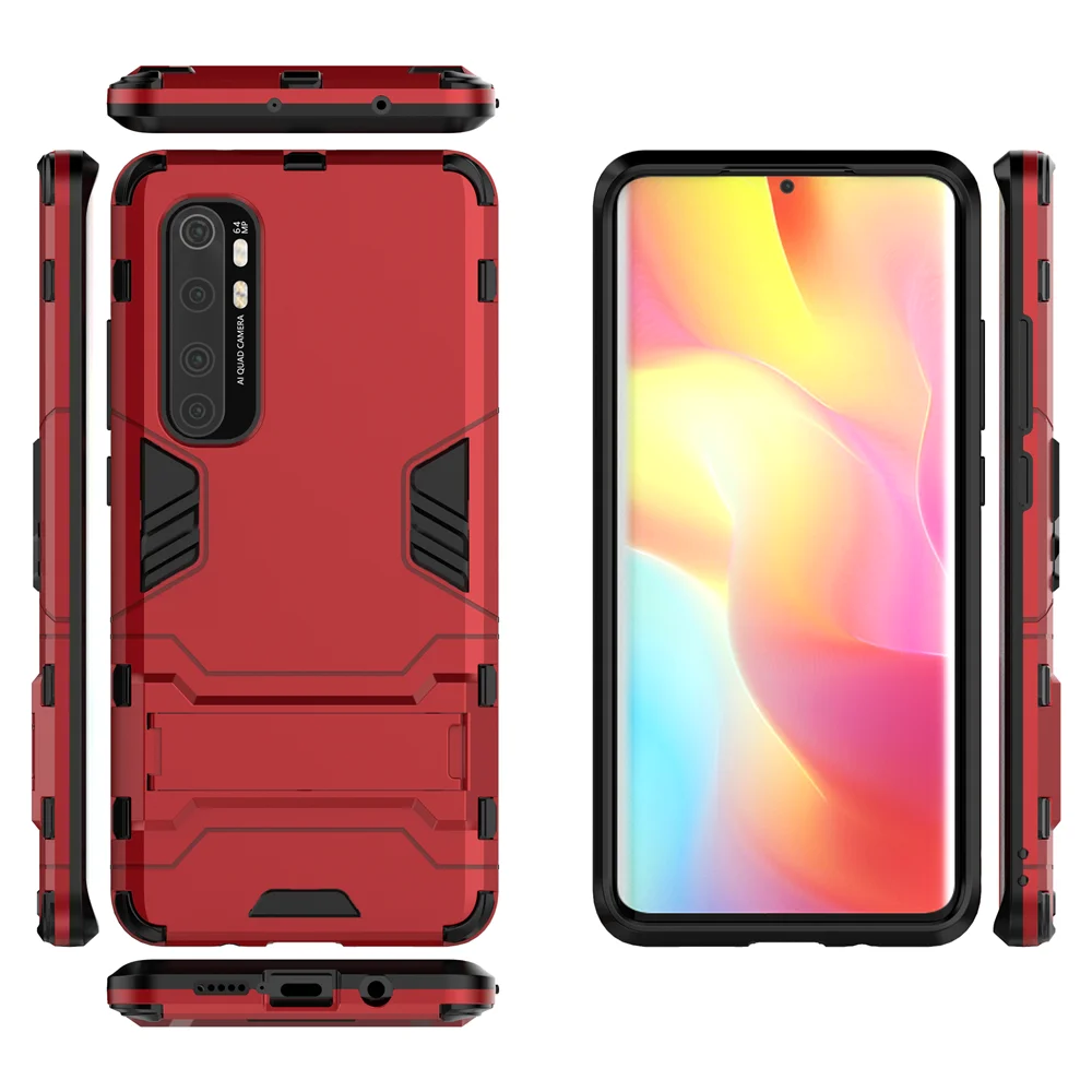 Custodia Resistente Antiurto In Tpu + Pc Per Xiaomi Mi Note 10 Lite Custodia Custodia Per Cavalletto Per Xiomi Mi Note 10 Lite Note10 Note 10 Pro