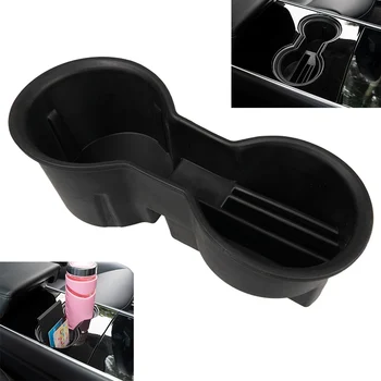 

Dual Cup Holder Insert Drink Cupholder Interior Drinking Cup Bracket Replacement for Tesla Model 3 Car Cup Holder Center Consol