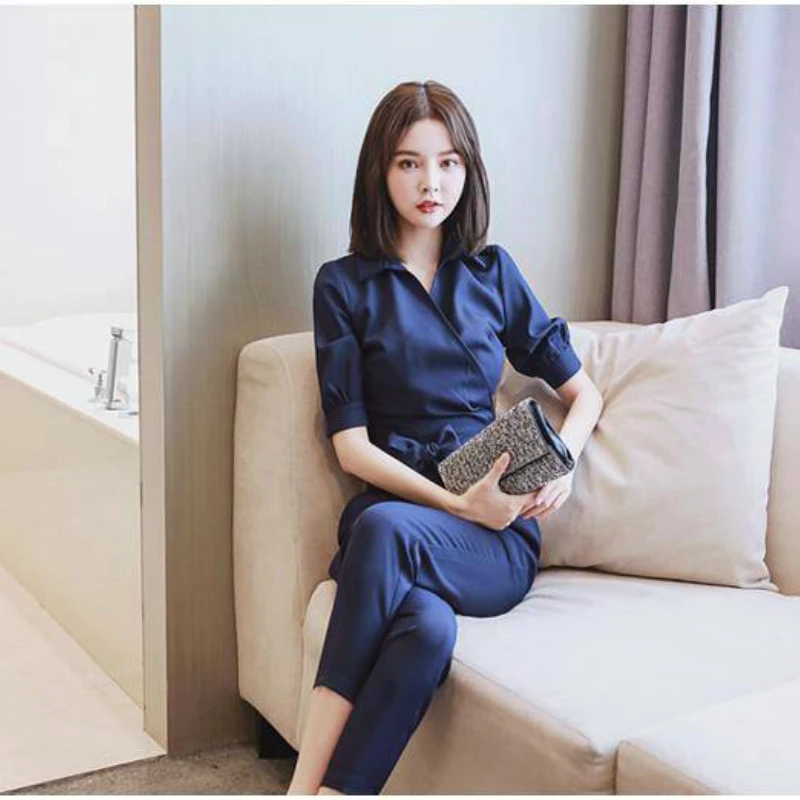 2 шт. Женский комплект в клетку укороченный Топ Блузка с высокой талией брюки