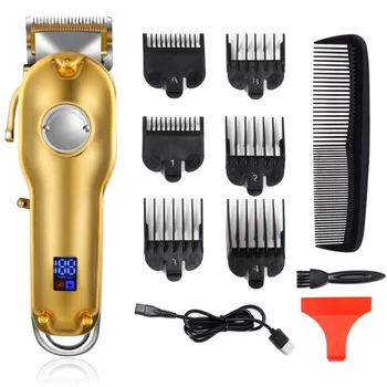 

Professional Clipper All-metal Rechargeable Hair Trimmer Electric Beard Shaver Hair Cutting Machine For Barber Men Hot