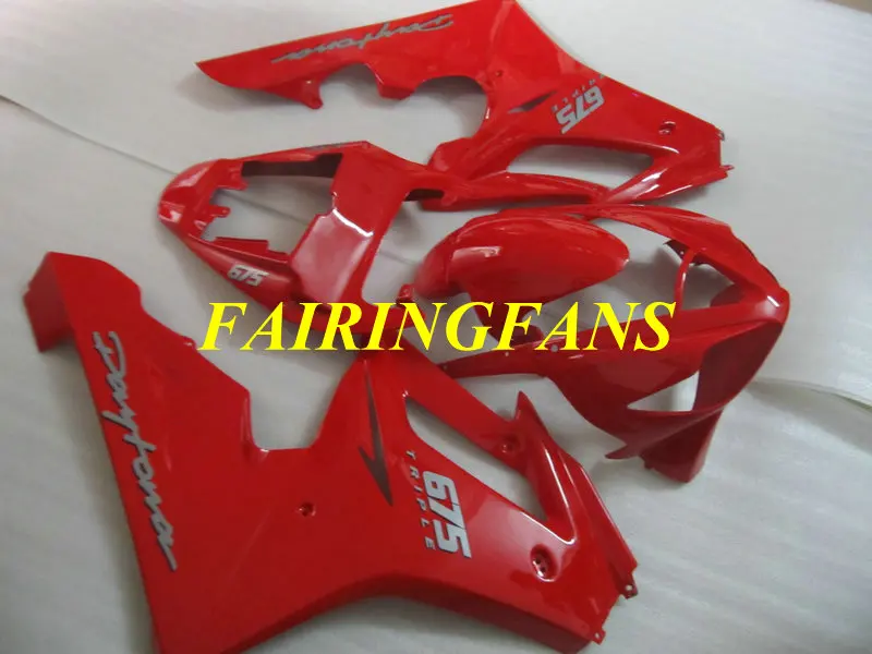 Инъекции Обтекатели на кузов для Triumph Daytona 675 06 07 09 DAYTONA 675 2006 2007 2008 ABS красный обтекатель комплект боди+ подарки DW10