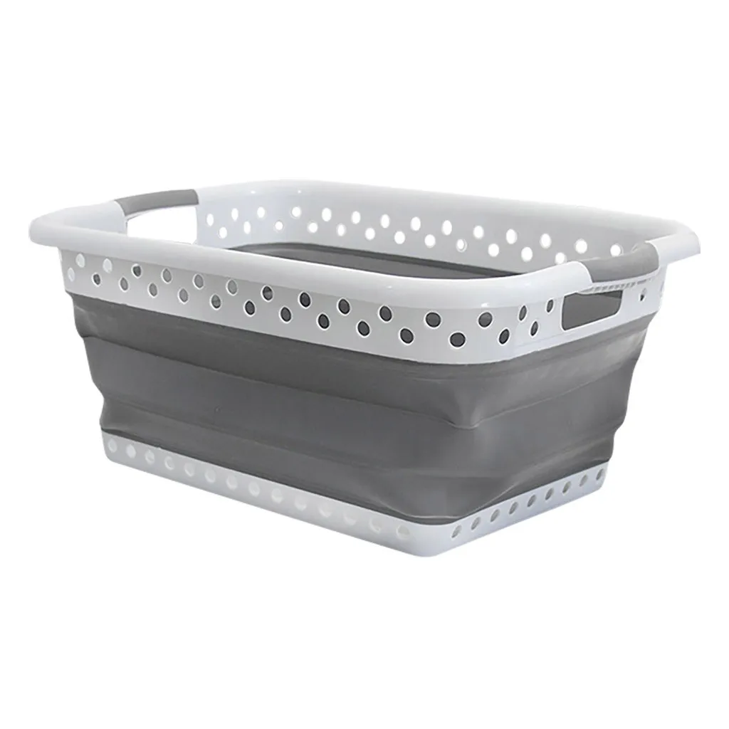 Большая складная корзина для белья