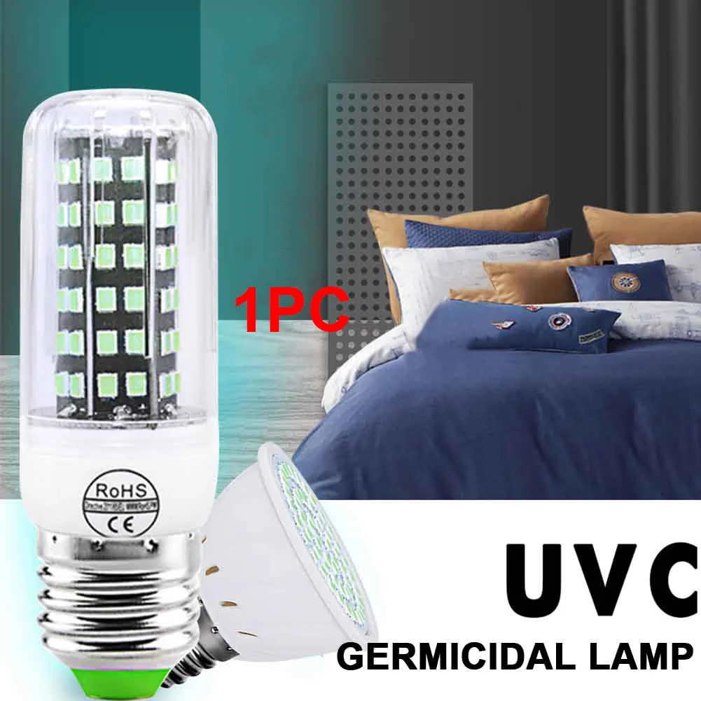 

UVC Germicidal Lamp E14 E27 GU10 Corn Shape Ozone 220V 110V UV Light Health Care 255nm Kill Mite for Disinfection Bulb Home