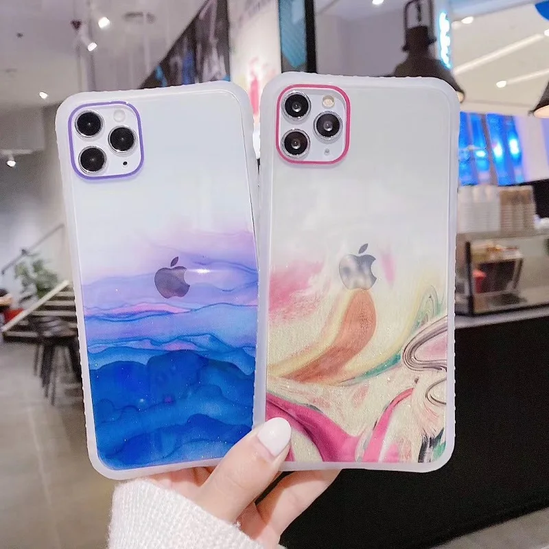 100Pcs/Lot Shockproof TPU Painting Case For iPhone