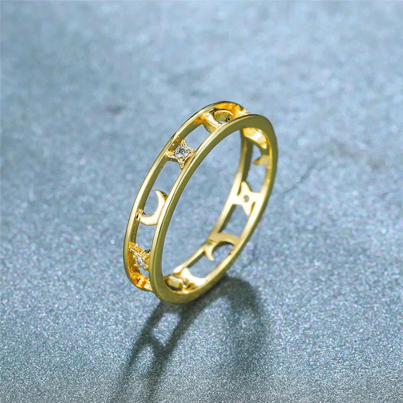Wedding Rings Gold Color Zircon for Women