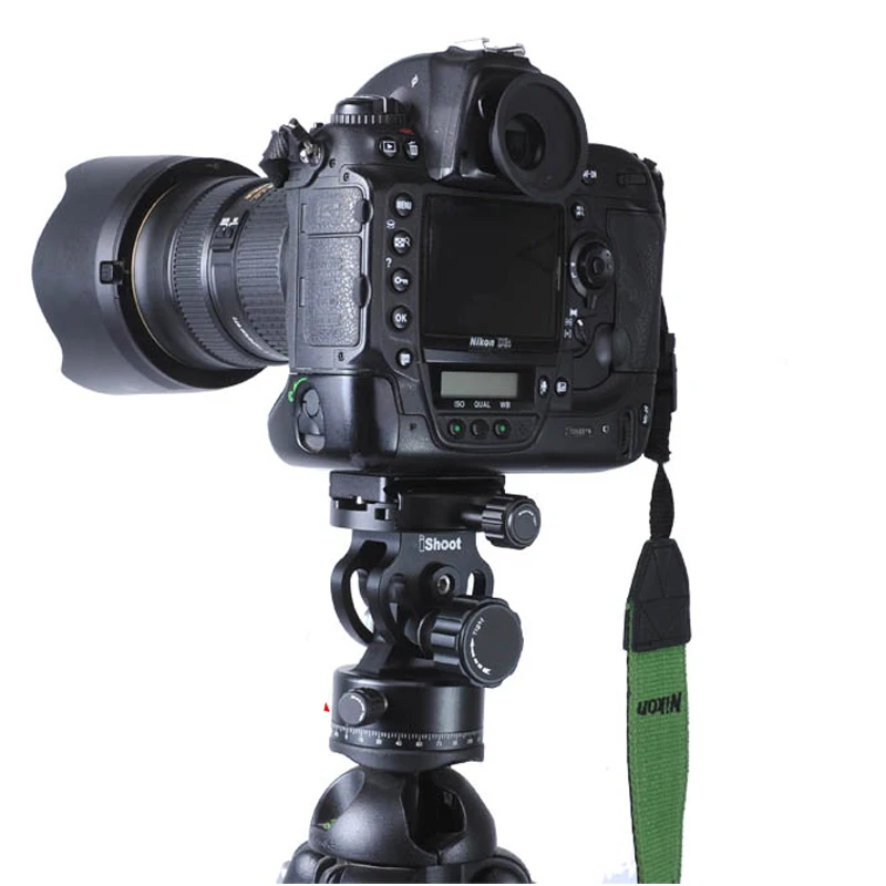 iShoot All-metal 2D 360 Panning Panoramic Panorama Clamp Head Ballhead for Arca Fit Camera Quick Release Plate Tripod Monopod