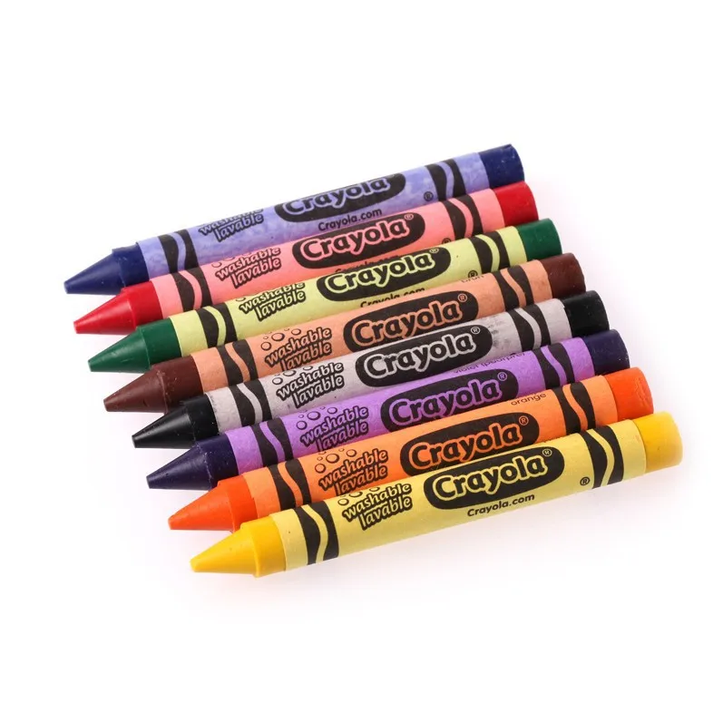 

Crayola Children 8-Color-Washing Non-toxic Large Crayon Baby Crayon Set Origional Product Import Gift 52-3280