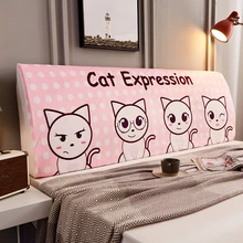 Cartoon Bed Head Protective Cover Crystal Velvet High Elastic Fabric Headboard Cover All-inclusive Bedside Dustproof Cover