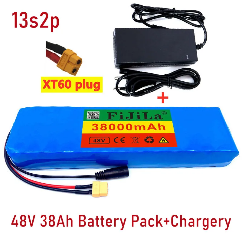 48v 38ah 13s2p 18650 Battery Pack 1000w High Power Batteries 54.6v