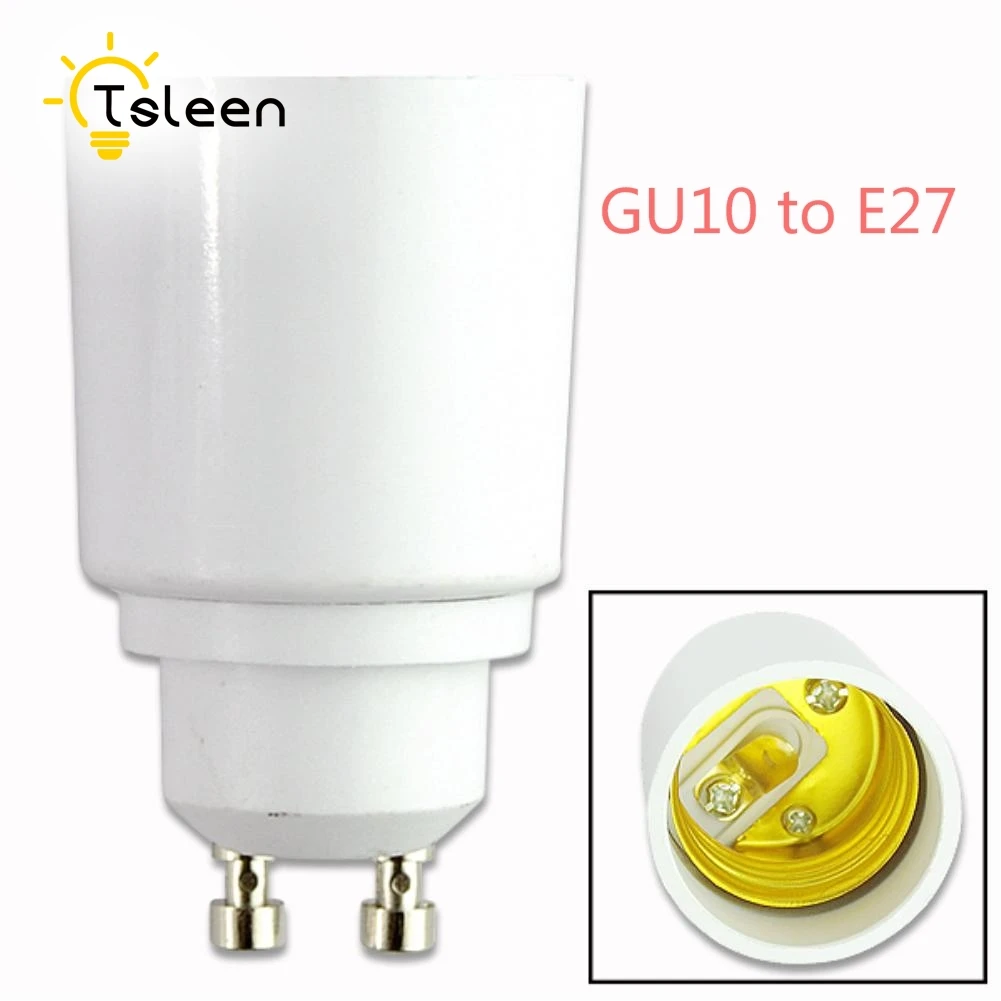 GU10 to E27 TSLEEN E27 E14 GU10 G9 Base Mutual Conversion lamp Holders Converter Socket Adapter Lampholders For LED Bulb Light - Цвет: GU10 to E27