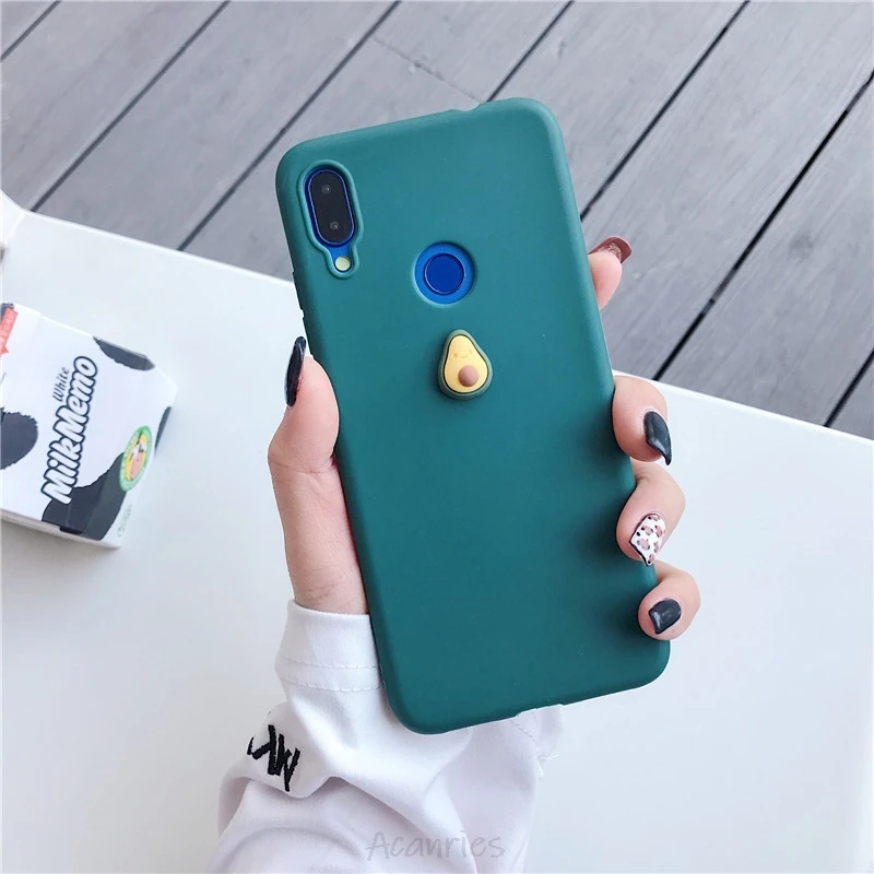 dark green avocado 3d милый силиконовый чехол с фруктами для xiaomi redmi note 8t 8 8a 7 7a k20 note 6 5 4 4x pro plus prime, мягкая задняя крышка из ТПУ - Цвет: dark green avocado