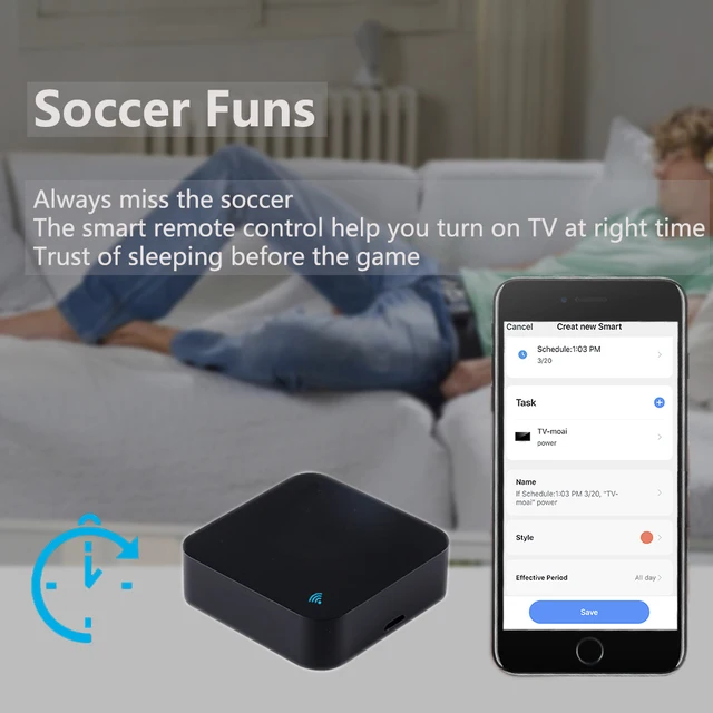 Telecomando WiFi Smart IR Universale - Controlla TV, AC E Dispositivi Con App E Voce | Compatibile Tuya/Smart Life - Foto 4