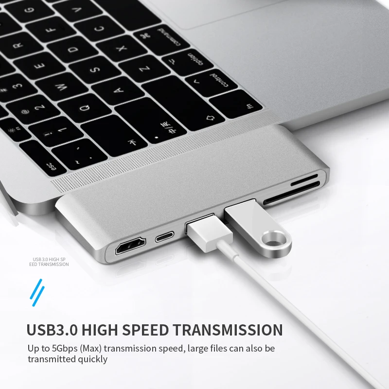 Usb-хаб C концентратор для MacBook Pro Аксессуары USB-C-Мульти USB 3,0 HDMI адаптер док-станция Тип C 3,0 сплиттер 3 порта type C концентратор