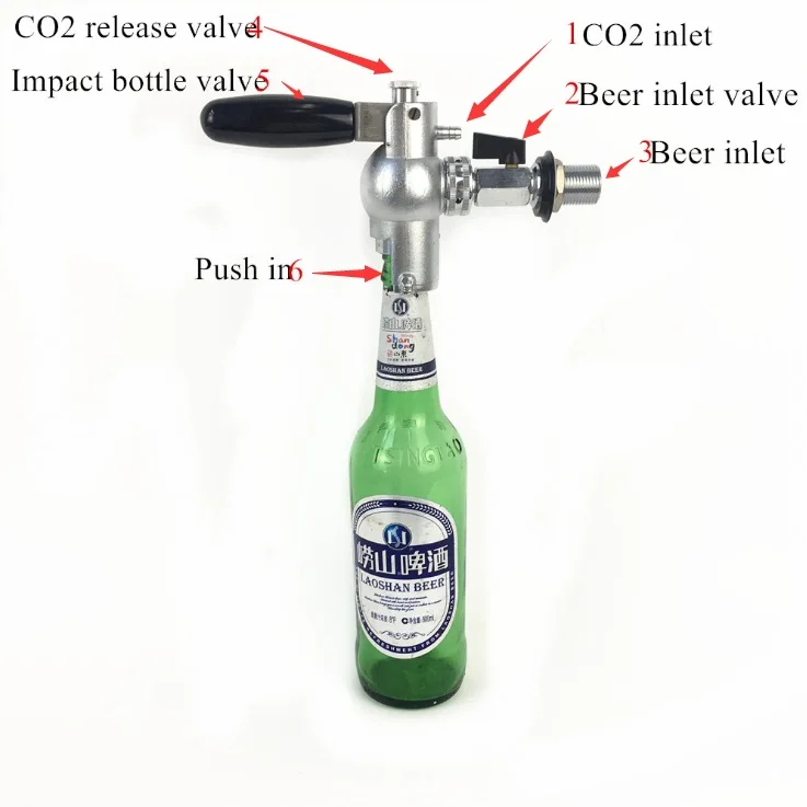 Бесплатная доставка наполнитель для пивной бутылки стеклянная бутылка пива кран