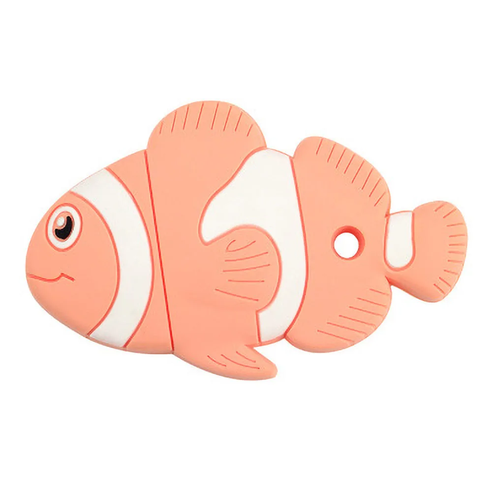Newborn Baby Silicone Teethers Food Grade Silicone Cartoon Fish Teether DIY Teething Toys For Teeth Infant Baby Teethers