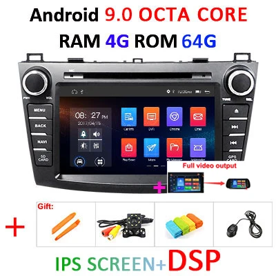 4G+ 64G 8 CORE 2 din Android 9,0 автомобильный dvd-плеер gps аудио для Mazda 3 2009-2013 M3 мазда3 автомобильный радиоприемник мультимедиа obd2 dvr DSP ips - Цвет: 4G 64G IPS DSP FULL