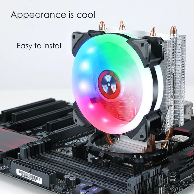 Радиатор охлаждения процессора тихий вентиляторы для Intel LGA775 1155 1156 ПК компьютер