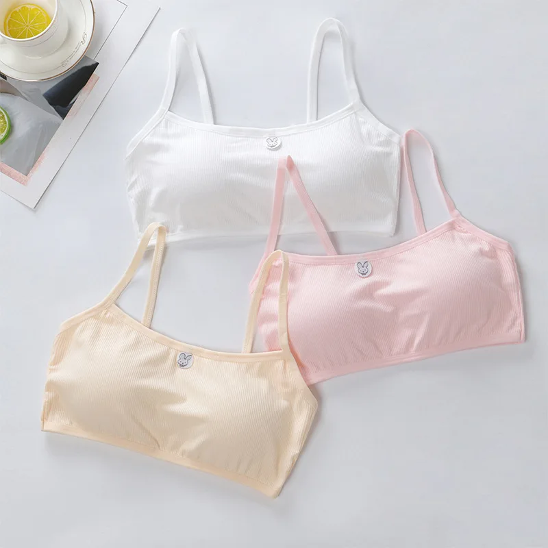 

Development Period Small Vest Stripes Comfortable Underwear High School Students Thin Non-Steel Ring Bra Girl's Women Tube Tops