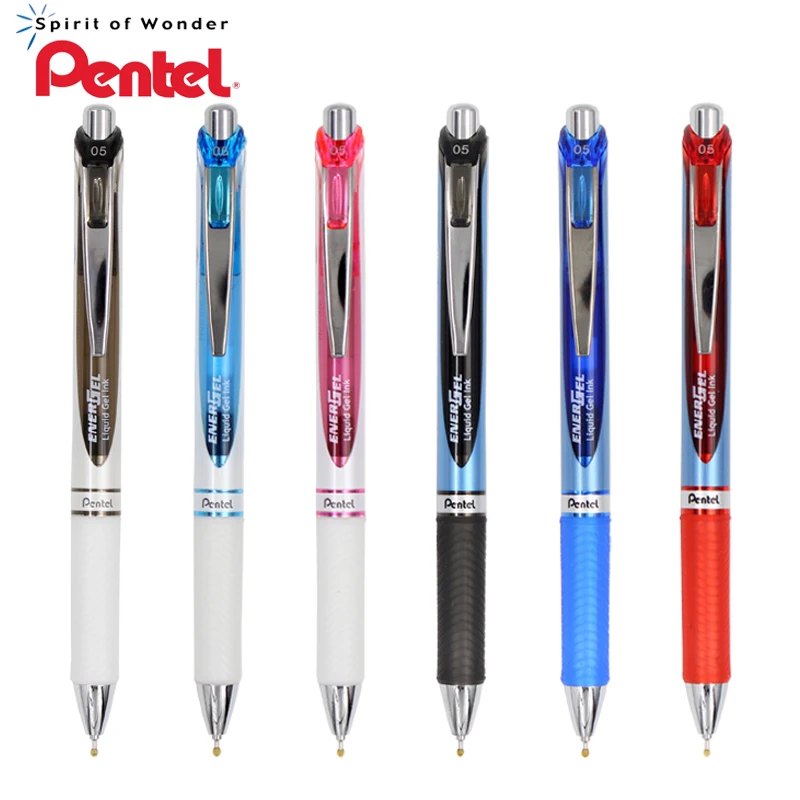 6 шт. Pentel BLN75 гелевая ручка с быстрой сушки специальной проверка ручки EnerGel иглы-гелевая ручка с чернилами 0,5 мм