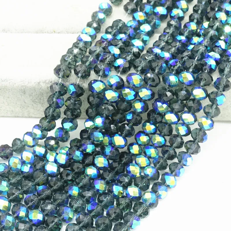 Hot Cymbidium half ABC Rondelle Faceted Crystal Glass Loose Beads Jewelry Making DIY 3mm4mm6mm8mm10mm | Украшения и аксессуары