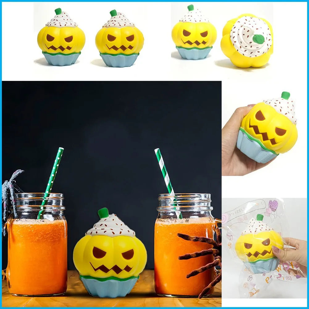 Zhenwei 1 шт. Pumkin Iceream squez подарок на Хэллоуин PU медленно восстанавливающая игрушка стиль мягкие игрушки для мороженого мягкие медленно поднимающиеся