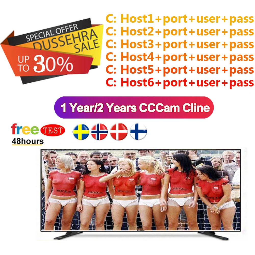 

Cccam Europa Server For 1 2 3 Year Europe Spain Portugal France DVB-S2 Freesat V7,V7S HD,V8 Super,V8 NOVA Satellite receiver